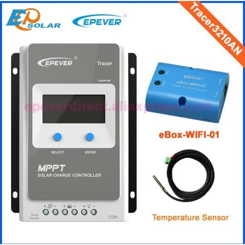 EPSOLAR 3210ANTracer Series 30A 12V 24V 390W 780W Solar Panel MPPT Solar Charge Controller EPEVER with WIFI Bluetooth MT50 meter
