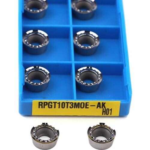 RPGT0803MOE RPGT10T3MOE RPGT1204MOE-AK H01 Milling Inserts Aluminum Turning Tools Carbide Inserts CNC Lathe Tools Turning Blades