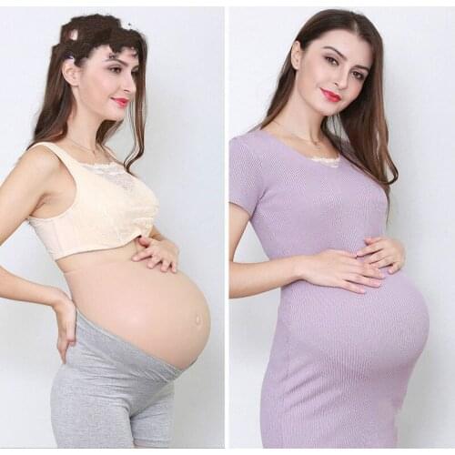 Top SALE Fake Artifical L Soft Silicone Belly False Pregnant Tummy Pregancy Twins 8-10 Months 3500g Cosplay Hallowen Gift