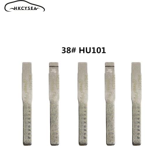 HKCYSEA Engraved Line Blank Scale Uncut KD Key Blade 38# HU101 for Jaguar/Freelander/Volvo/Ford Focus/New Mondeo for Lishi