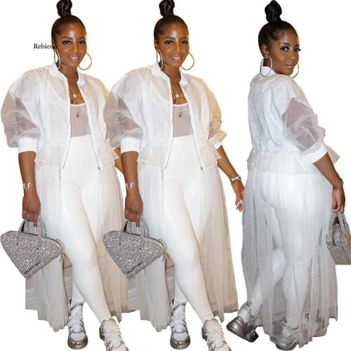 Summer Transparent Sun Protect Women Long Sleeve Mesh Insert Patchwork Shirt Elegant Top Blouses