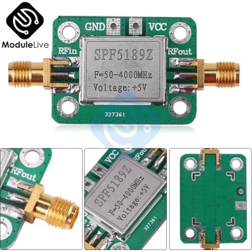 LSPF5189 0.6dB NA 50-4000MHz RF Low Noise Amplifier Module Wide Band Amplifier Board Signal Receiver for FM HF VHF/UHF Ham Radio