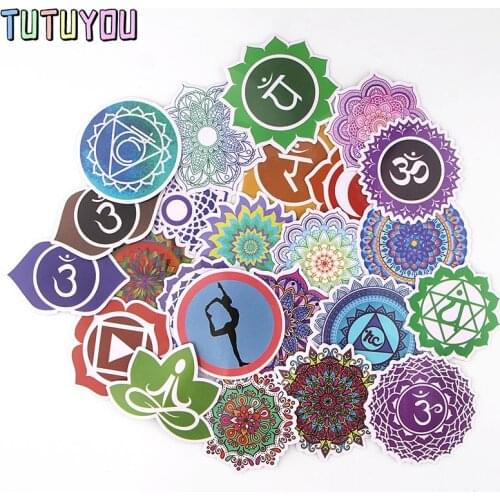 PC247 Indian Yoga Mandala Sticker Waterproof For Laptop Moto Skateboard Luggage Guitar Furnitur Decal Toy Stickers