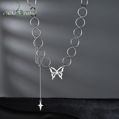 Nextvance Top Quality Stainless Steel Necklace Cat Butterfly Pearl Cross Zircon Pendant Girlfriend Couple Lover Birthday Gift
