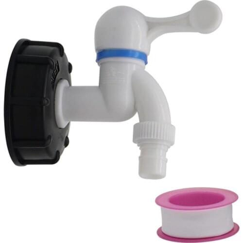 S60X6 IBC Tank Adapter to Plastic 1/2" Tap Replacement Valve Fittings Home Garden Water Connectors Drain Faucet Adapter
