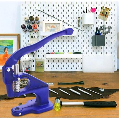 Grommet Eyelet Machine Punch Manual Installation Tool Hand Press Sew Pressing Clamp Machine DIY Manual Snap Buttons Pressing
