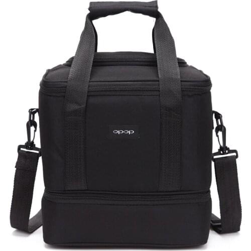 16L waterproof cooler bag double partition thermal lunch bag insulated picnic box portable food drinks wine insulation cool bag