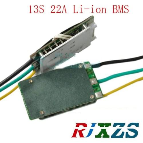 13S 22A lipo lithium Polymer BMS/PCM/PCB battery protection board for 13 Packs 18650 Li-ion Battery Cell