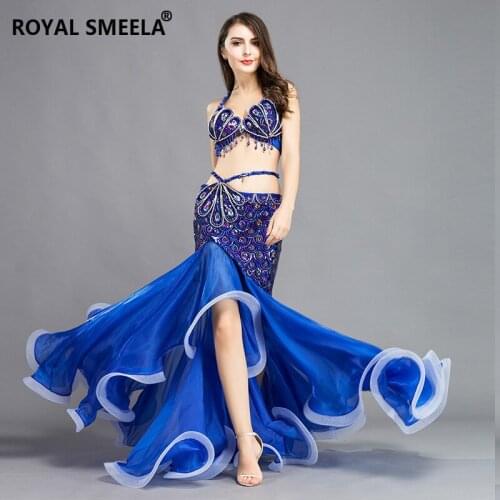 Belly Dance Performance Suit 2019 New Style Fashion Professional Sexy Senior Female Costume Women Fishtail Skirt Set Wear H4508