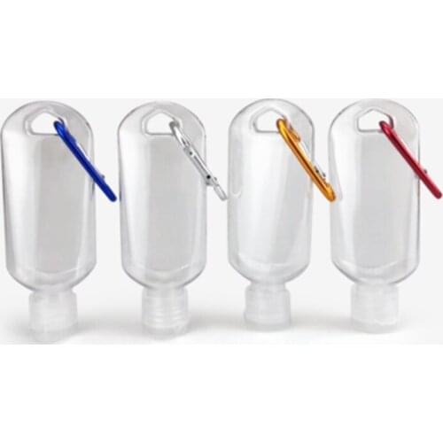 1/5Pcs 30/50/60ml Empty Refillable Bottle with Key Ring Mini Portable Transparent Bottles for Travel NIN668