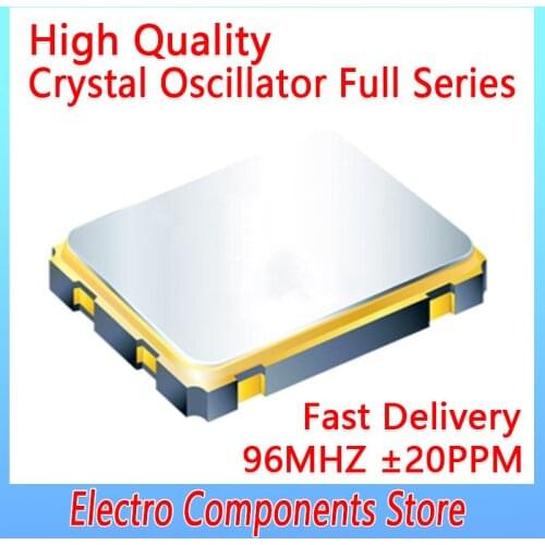 4Pin 2520 SMD Quartz Crystal Oscillator 96MHZ 3.3V ±20PPM Active Crystals Low Power Consumption 2.5*2.0mm Programmable Crystal