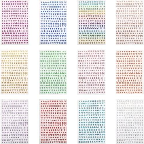 5 Sheets 3D Letters Chunky Glitter Nail Art Decorative Stickers UV Epoxy Resin Mold Fillings DIY Crafts Accessories