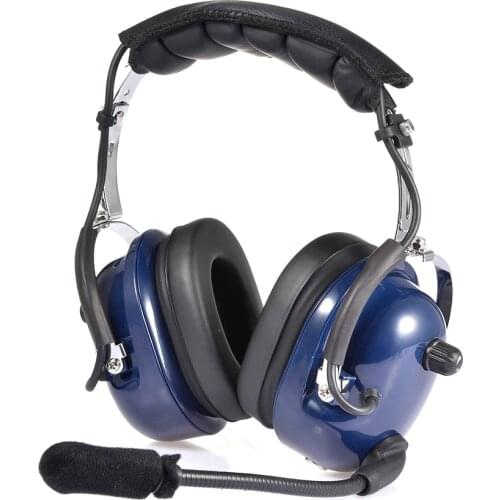Aviation Pilot Headset Wire And Wireless Headphone Noise Reduction GA Dual Plugs MP3 With Microphone And Ear Seals