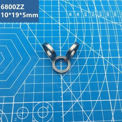 Free Shipping high quality 20pcs 6800 ZZ (10*19*5 mm) Metric Thin Section 6800ZZ Deep Groove Steel Ball Bearings 6800Z 61800 ZZ