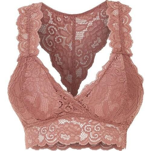 French Style Seamless Deep V Lace Bra Wireless Thin Underwear Sexy Lingerie Soft Bras Women Girl Sexy V-Neck Underwear S-3XL#W