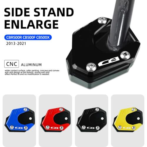 CBR500R CB500F CB500X 2013-2020 2021 Side Stand Foot Extension Enlarger Plate Pad Support CB125R CB300R CB400X CBR650R CB650R