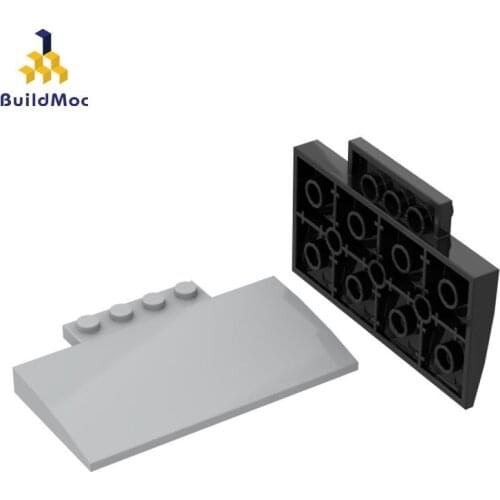 BuildMOC 15625 4x8 large arc panel ldd15625 For Building Blocks Parts DIY Construction Educational C