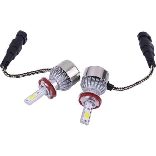 C9 2 x H8/H9/H11 COB Led Beam 72W 6000K/White Replacement Running Lights Fog Headlight Driving Bulb