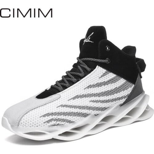 CIMIM Brand Men Fashion High Top Sneakers 2019 Large Size Outdoor Non-Slip Comfortable Casual Shoes New Luxury Men Tenis Shoes