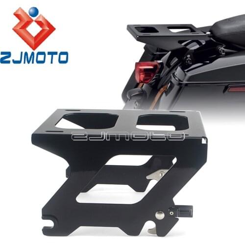 For Harley Deluxe Heritage Classic Slim Street Bob Detachable Solo Trunk Mount Tour Pack Pak Luggage Rack FLDE FLHC FLSL FXBB
