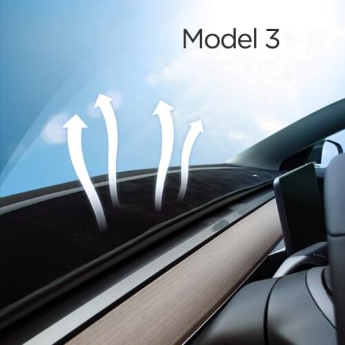 For Tesla Model 3 Car Dashboard Wall Light Mat Sun Protection Non-slip Mat Interior Decoration Accessories
