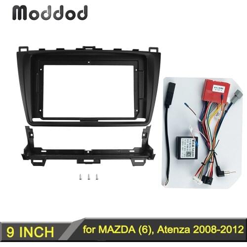 Double Din Radio Fascias Stereo Panel for Mazda 6 Atenza 2009-2013 Dashboard Installation Surround Trim Kit Frame Adaptor Bezel