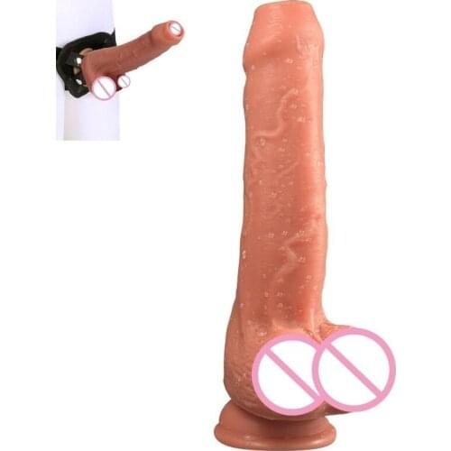 Realistic Foreskin Dildo With Suction Cup Penis Skin Feeling, Dual Layered Silicone G-Spot Anal Dildos Female Vaginal Anal Play