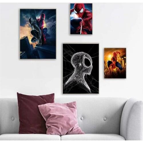 Marvel Superhero Avengers Spiderman Anime Canvas Painting Abstract Movie Posters Prints Wall Art Picture Kids Home Decoration