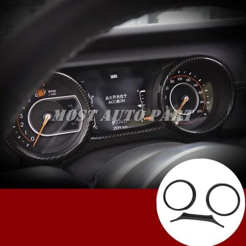 Red/Black Front Dashboard Edge Moulding Cover Trim 3pcs For Jeep Wrangler JL 2018-2019 Car accesories interior Car decoration