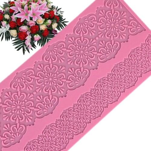 KLM lace mat silicone mold cake decoration tool sugar paste silicone baking mold kitchen supplies accessories