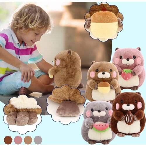 Cute Hamster Pet Plush Toys Simulation Soft Groundhog Animal Stuffed Plush Toy Family Party Wedding Cushion Children Gifts#g4