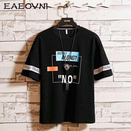 EAEOVNI Men T-Shirts 2021 Summer Mens T Shirt New Casual Solid Tshirts Street Brand Clothing Men Tee Shirts Tops