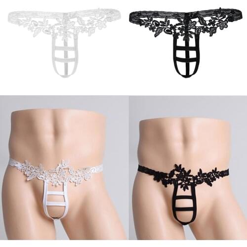 Mens T-back Bikini Underpant Jockstrap O-Ring Underwear Thongs G-string