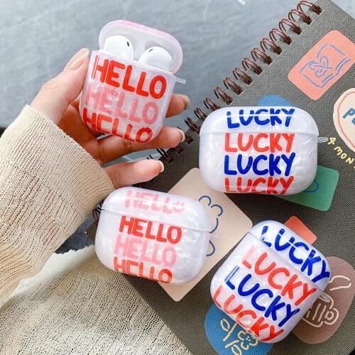 Soft Silicone Lucky Shell Pattern Cases For Apple Airpods 2 Pro 1 Case Protective Earphone Cover For Air Pods Charging Box Bags