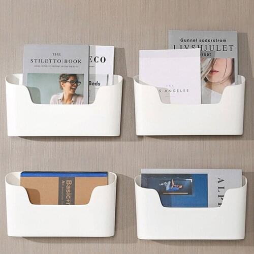 Wall Mounted Storage Box Sundries Remote Control Organizer Kitchen Cabinet Door Storage Box Bathroom Storage Rack Phone Holder