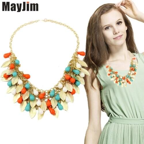 Statement Necklace Vintage Multi-layer Chain Alloy Leaf Pendants Rhinestone Necklaces & Pendants Women Jewelry Accessories Gifts