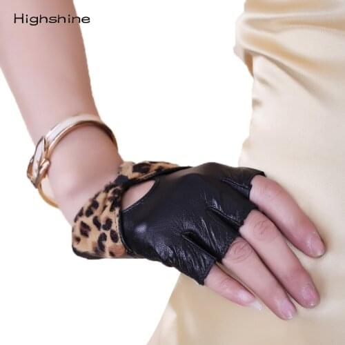 Touchscreen Gloves Genuine Leather Imported Goatskin Short Style Women Gloves Female Fashion Driving Mittens
