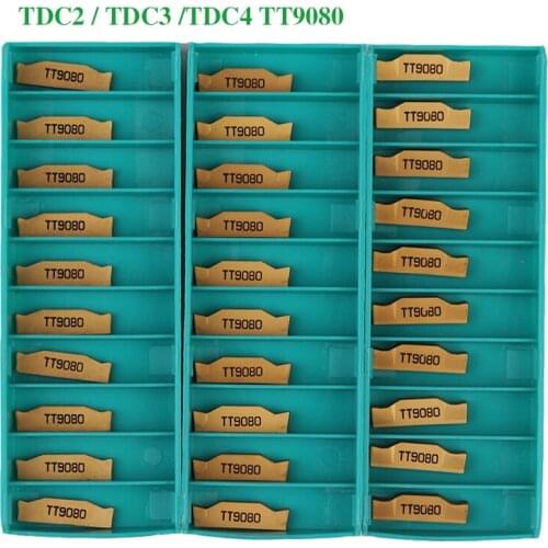 10pcs TDC2 TDC3 TDC4 TT9030 TT9080 Carbide Inserts 2mm 3mm 4mm Slotting Blades CNC Lathe Grooving Cutter Tools for TTER Holder