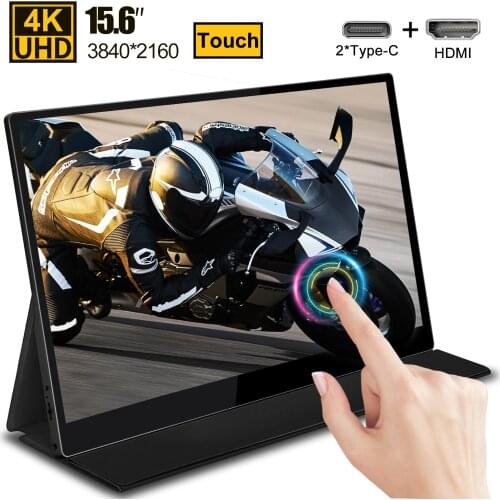 15.6 touch screen 4K USB Type-C portable monitor LED screen display for Huawei Samsung phone Laptop gaming touch monitor HDMI