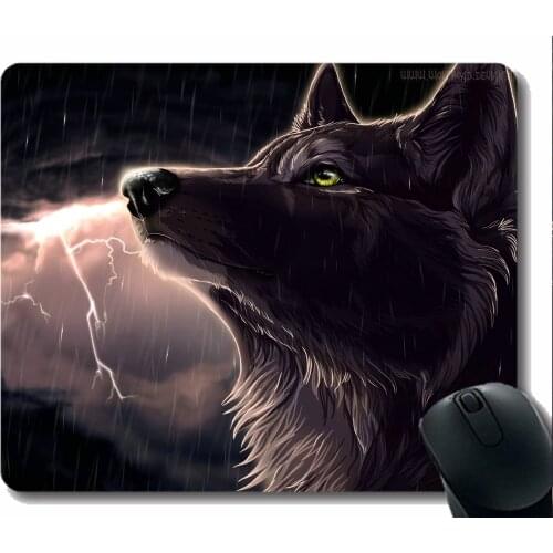 Rectangle Mouse Pad,Animal wolf thigh Gaming Mousepad Mat