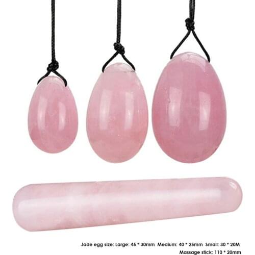 1/4pcs/Set Yoni Egg Set Vaginal Tightening Natural Jade Yoni Eggs Kegel Exerciser Maternity Vaginal Massage Yoni Wand Relaxation
