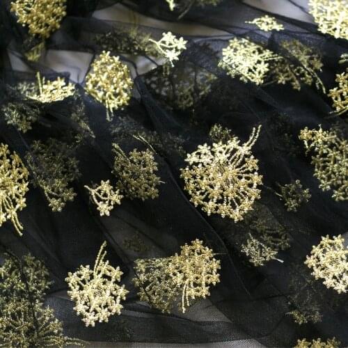 High quality black mesh patchwork Soft lace fabric Handmade DIY dress, cheongsam dress sewing