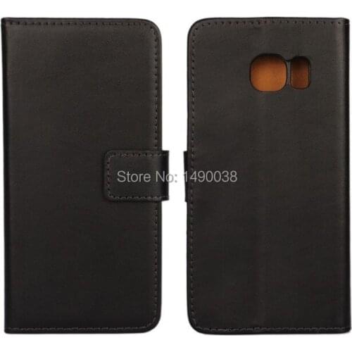 High Quality Genuine Leather Flip Case For Samsung Galaxy S6 Edge G9250 Cover Wallet Case with Book Stand Style Phone Bag Free