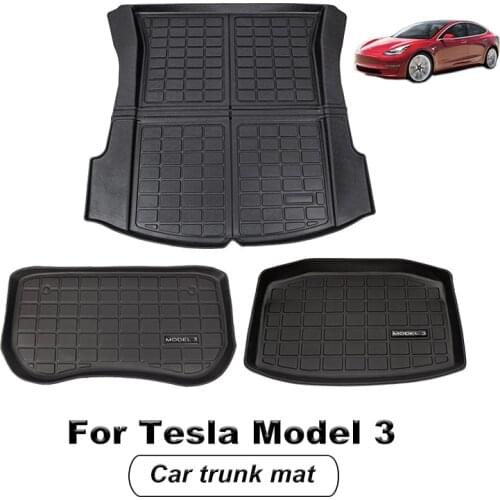 TPE Rear Cushion Pad Of The Trunk For Tesla Model 3 2021 Front Trunk Mat Waterproof Odorless Car Accessories Interior