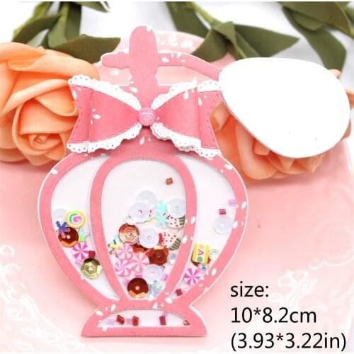 ZFPARTY Perfume bottle shaker Metal Cutting Dies Stencils for DIY Scrapbooking Decorative Embossing DIY Paper Cards