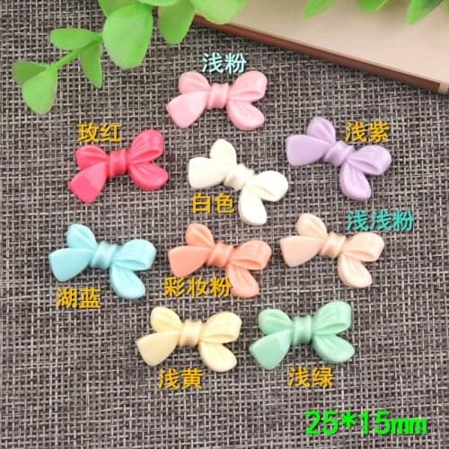10pcs 25*15mm Flatback Bow tie fittings DIY resin bowknot charms parts dripping oil mobile phone shell storage box DIY material