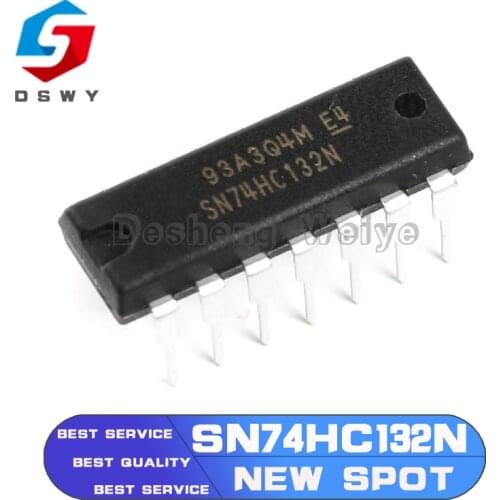 10PCS/LOT 74HC132 74HC132N SN74HC132 SN74HC132N DIP IC DIP-14 New