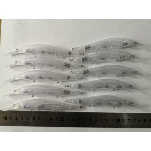 10PCS Unpainted Crankbait Fishing Lure Body 5 1/3Inch 1/2 OZ Blank lure 8317
