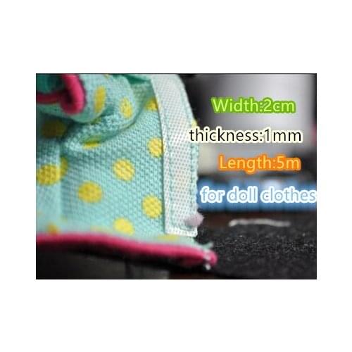 2cm*5m Hook and Loop fastening tape for blyth doll clothes DIY Accessories handmade Durable Double Sided Adhesive loop Hooks DIY