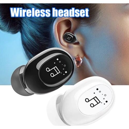Mini Invisible Ture Bluetooth Headphone Wireless Earphone Noise Cancelling Handsfree Stereo Headset TWS Earbud With Microphone